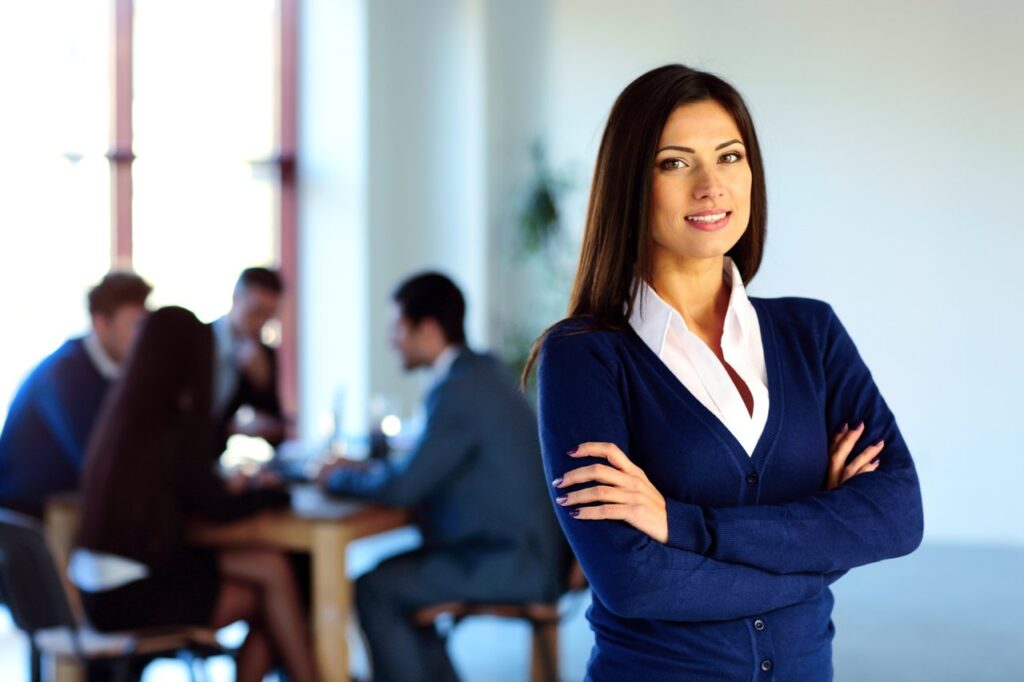 Woman Building Leadership Skills in Change Management