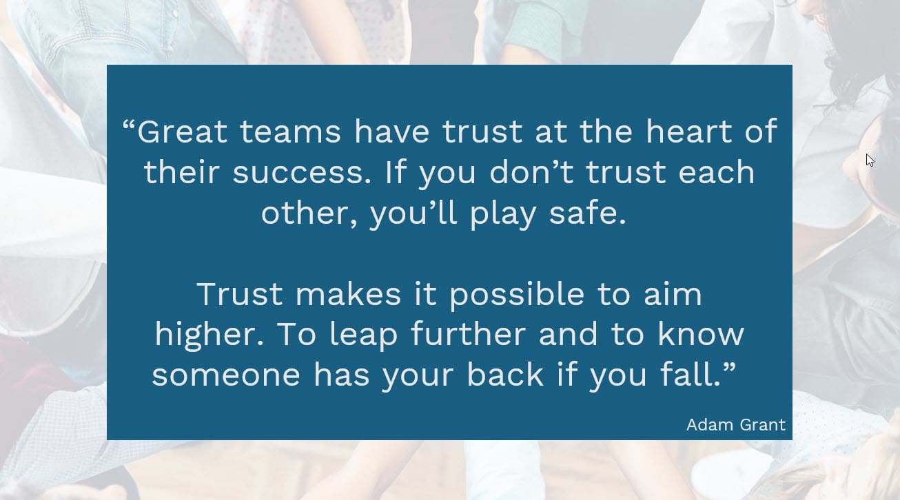 Why Good Strategies Fail: Low Trust